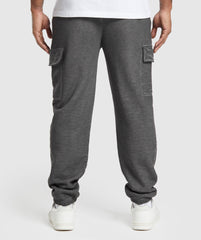 Heavyweight Washed Cargo Joggers Black