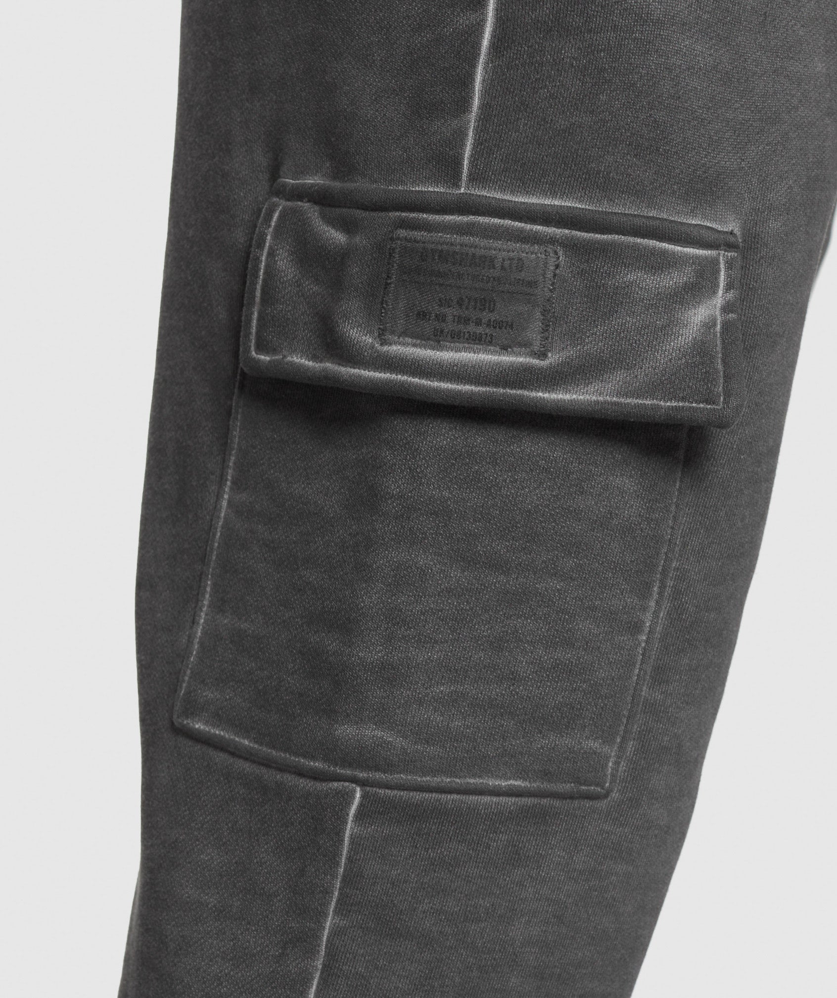Heavyweight Washed Cargo Joggers Black