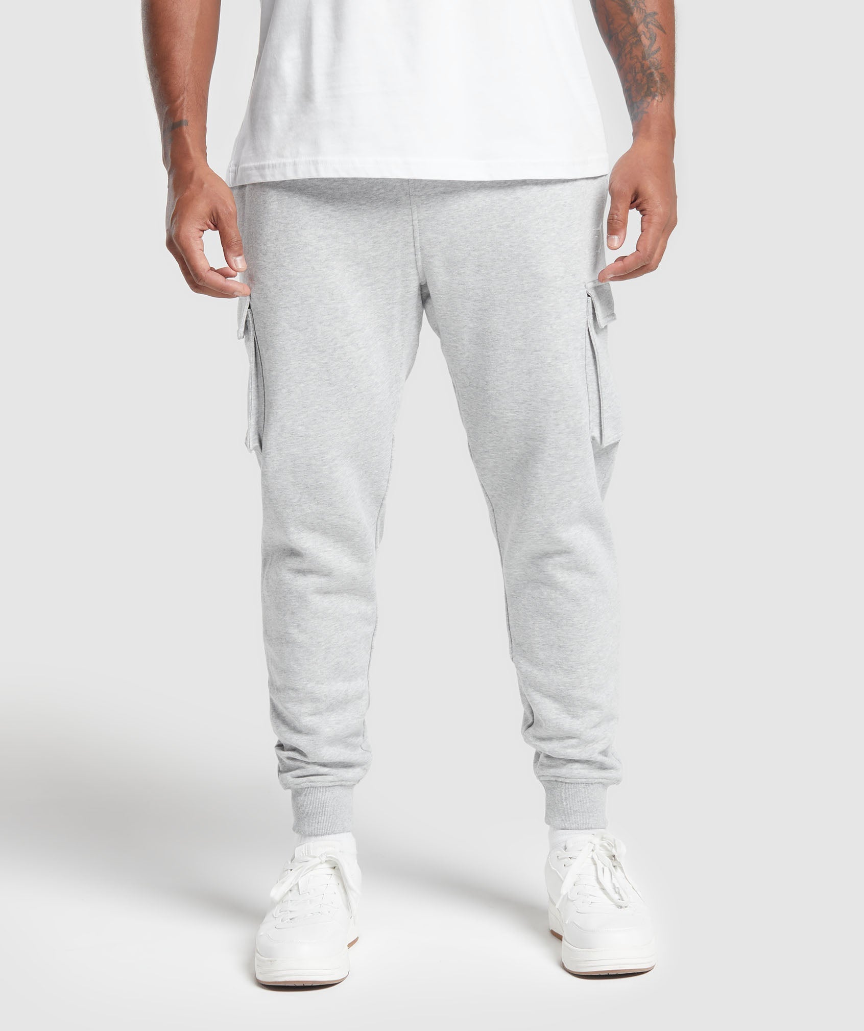 Crest Cargo Joggers Light Grey Core Marl