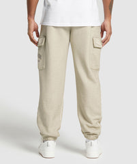 Heavyweight Washed Cargo Joggers Pebble Grey