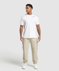 Heavyweight Washed Cargo Joggers Pebble Grey