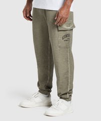 Heavyweight Washed Cargo Joggers Utility Green