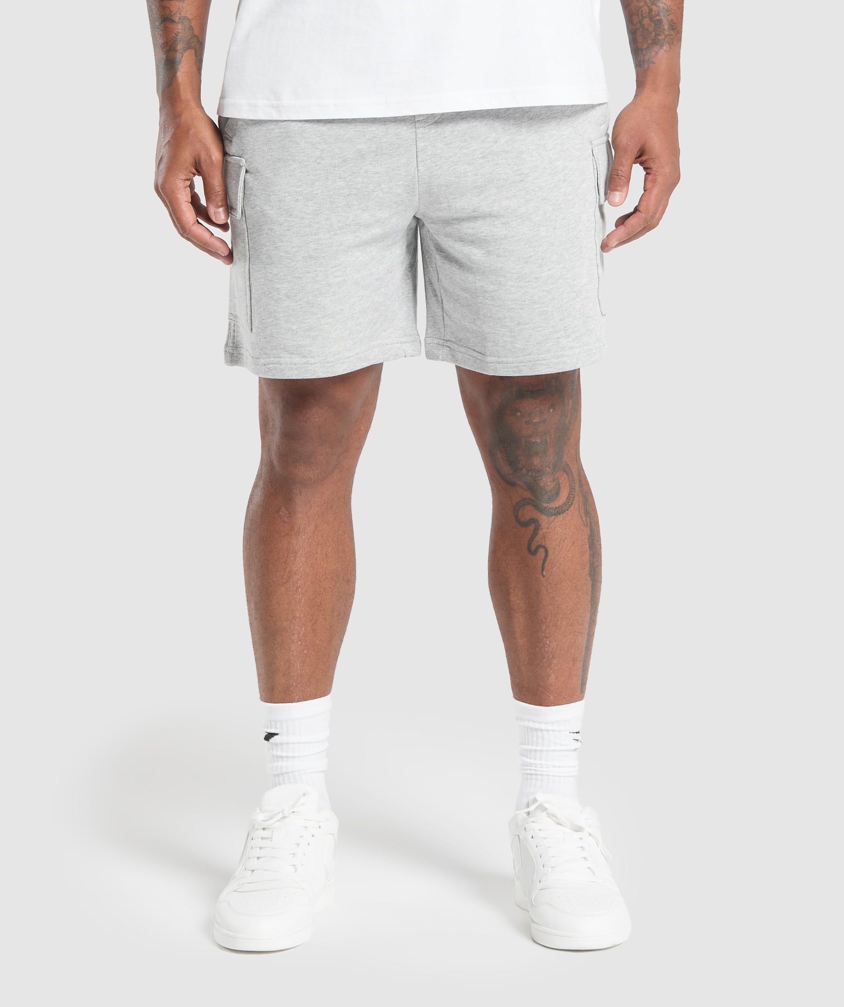 Rest Day Essentials Cargo 7" Shorts Light Grey Core Marl