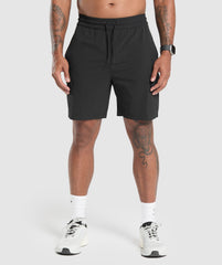 Stretch Woven Cargo Shorts Black