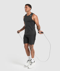 Stretch Woven Cargo Shorts Black