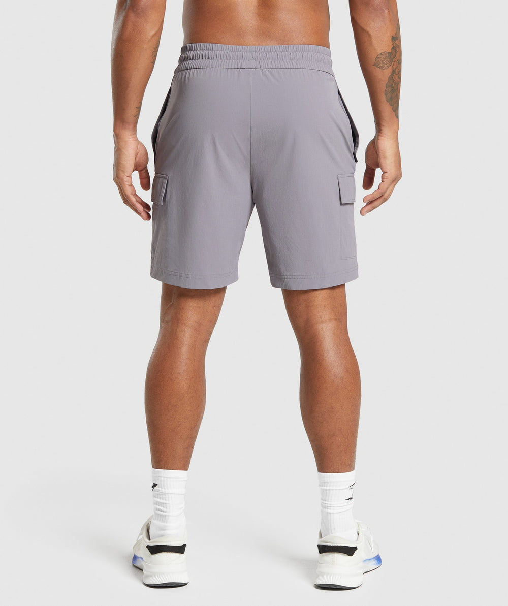 Stretch Woven Cargo Shorts Medium Grey