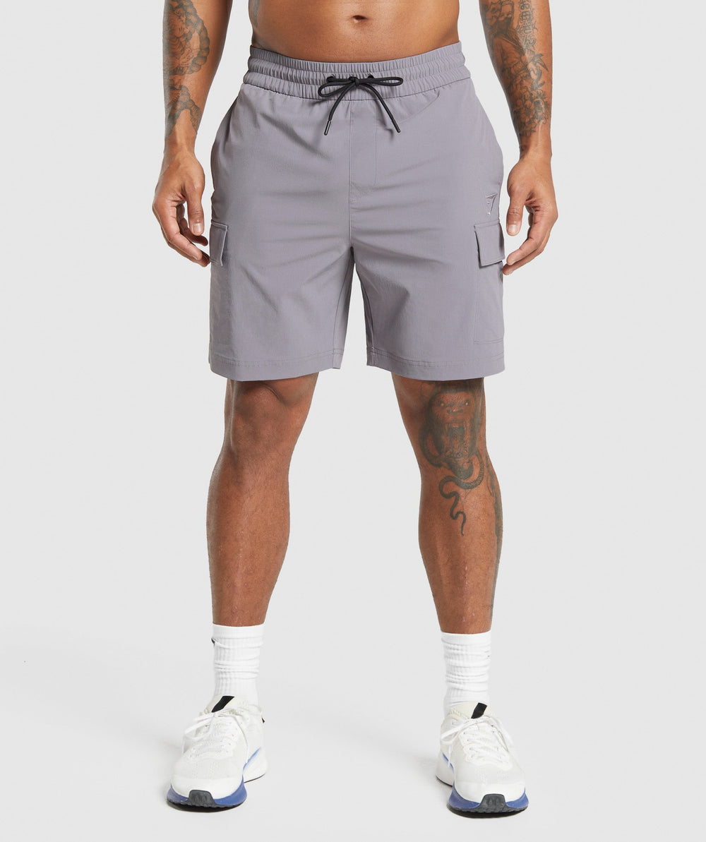 Stretch Woven Cargo Shorts Medium Grey