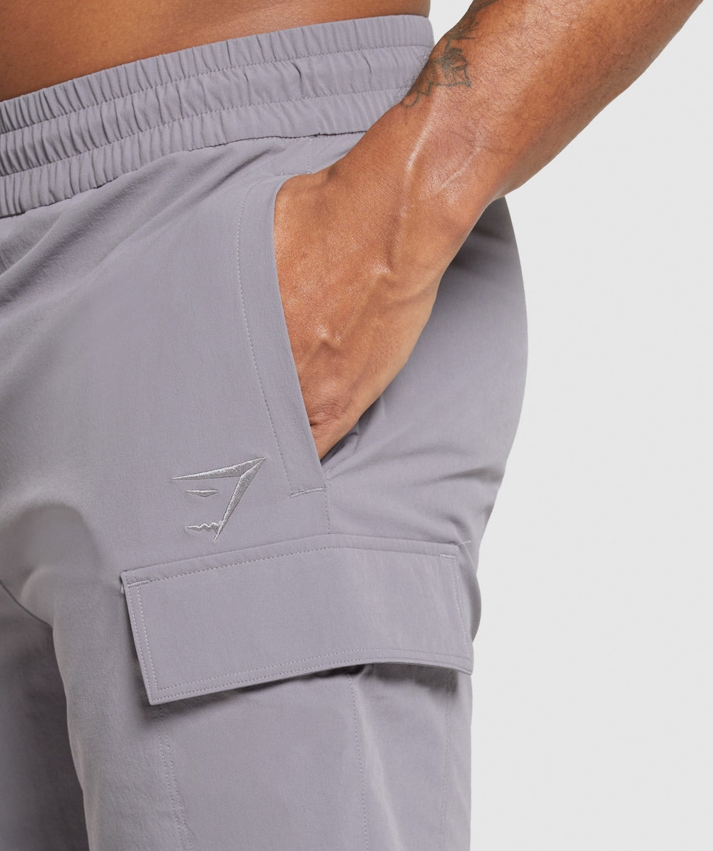 Stretch Woven Cargo Shorts Medium Grey