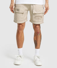 Heavyweight Washed Cargo Shorts Pebble Grey