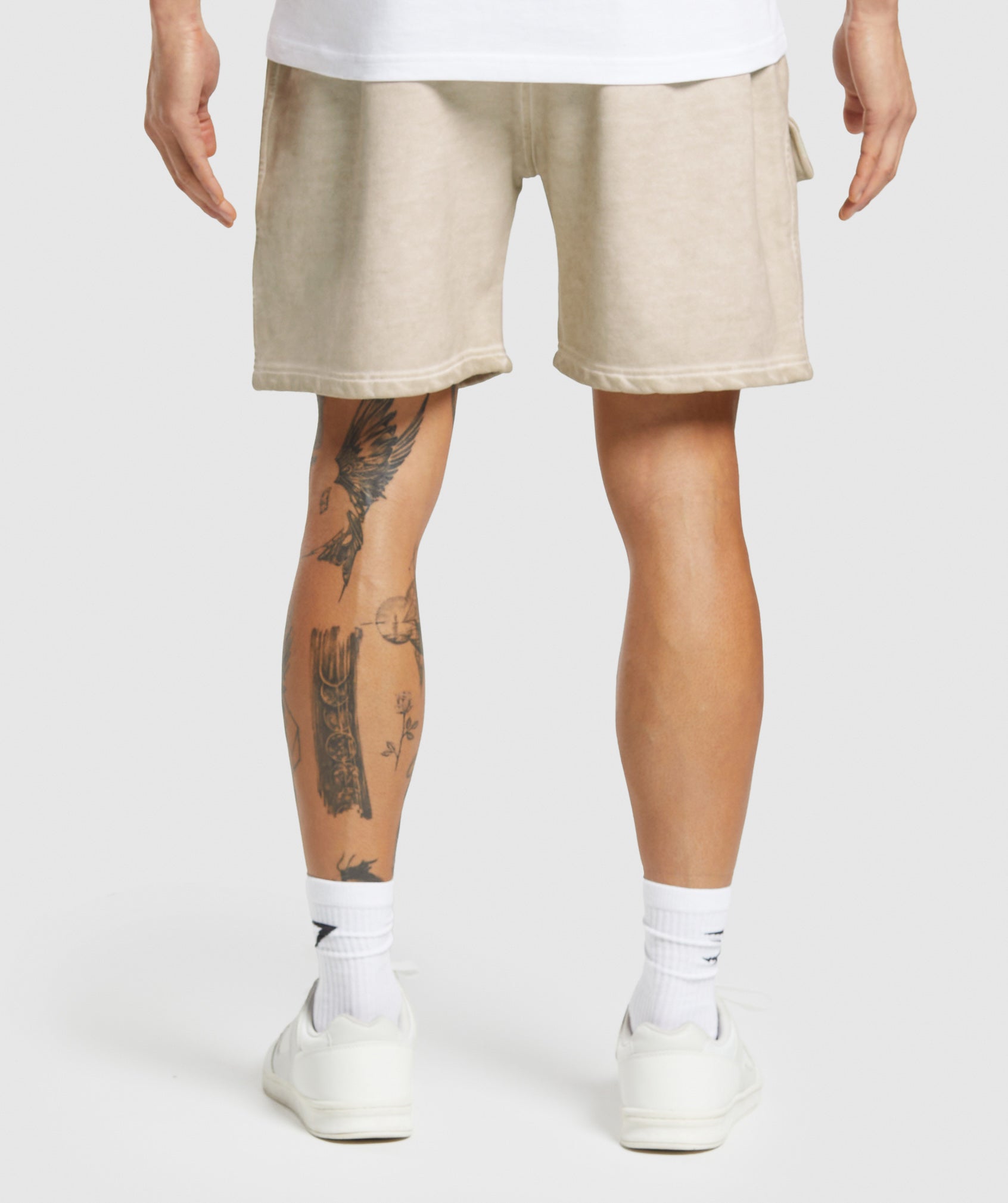 Heavyweight Washed Cargo Shorts Pebble Grey
