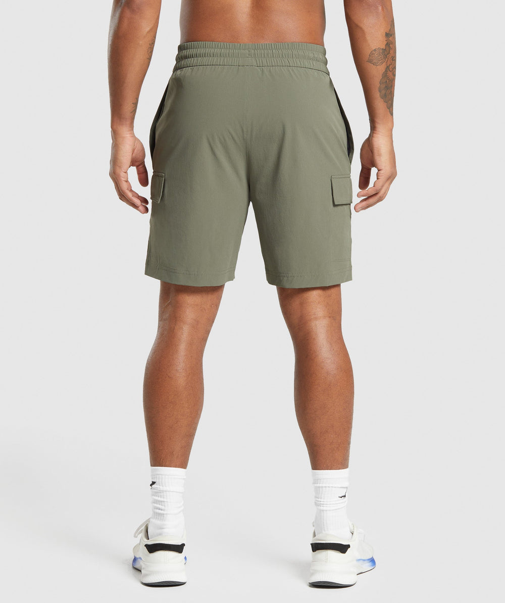 Stretch Woven Cargo Shorts Base Green