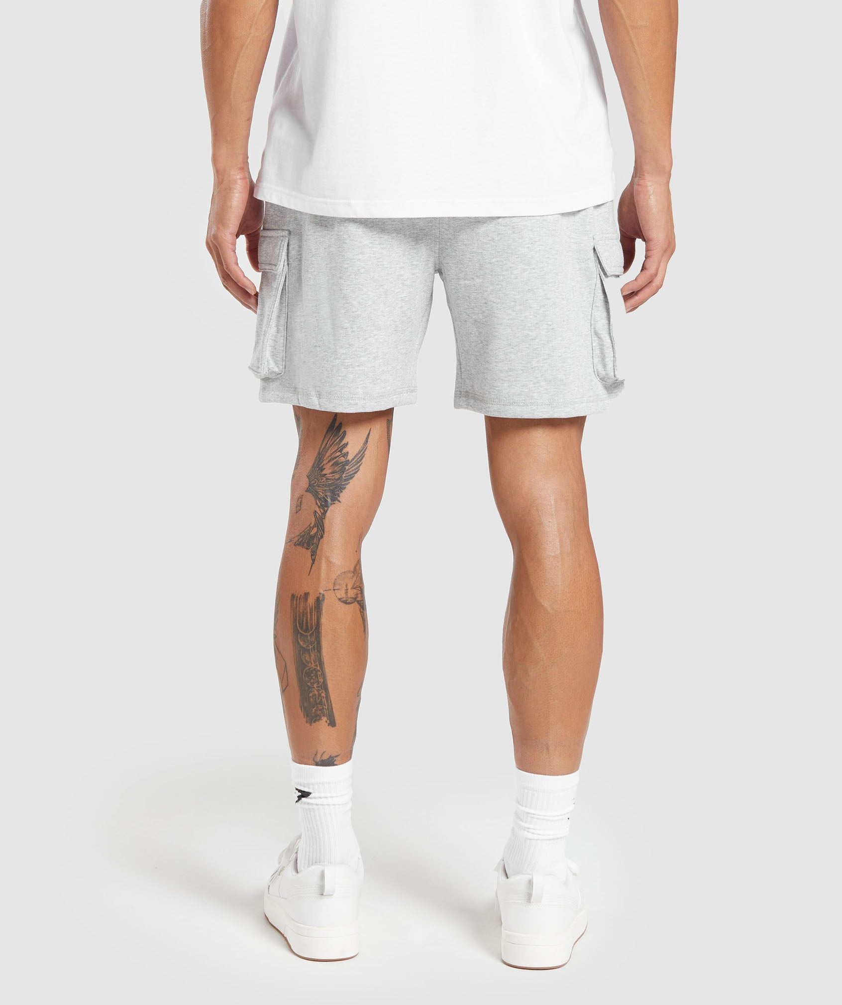 Crest Cargo Shorts Light Grey Marl