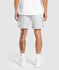 Crest Cargo Shorts Light Grey Marl