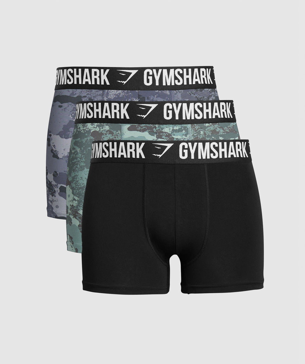 Boxer Brief 3PK Blue Surf/Denim Grey/Black