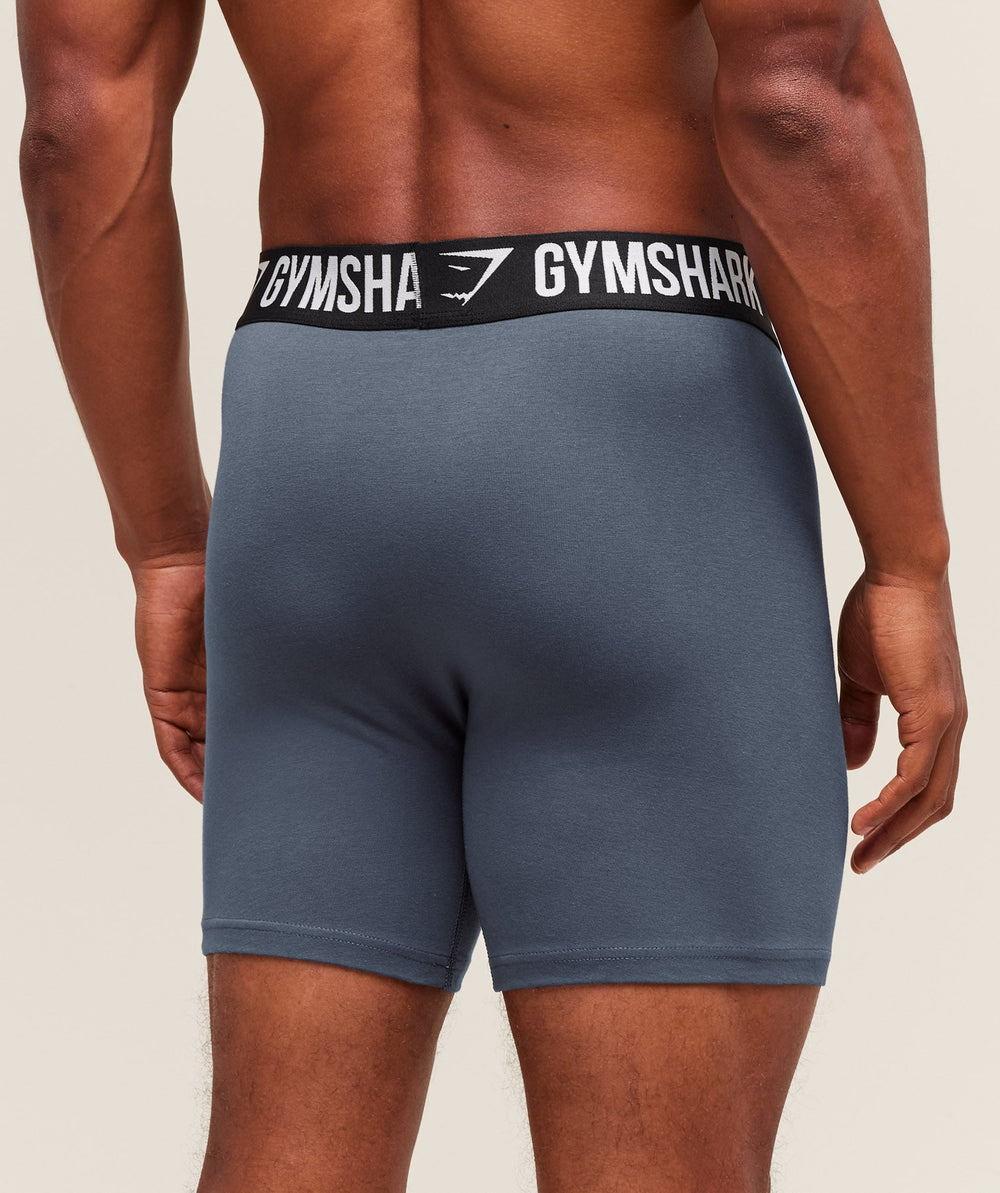 Long Boxer Brief 3PK Denim Grey/Titanium Blue/Black
