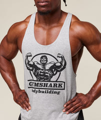 Double Bicep Stringer Light Grey Core Marl