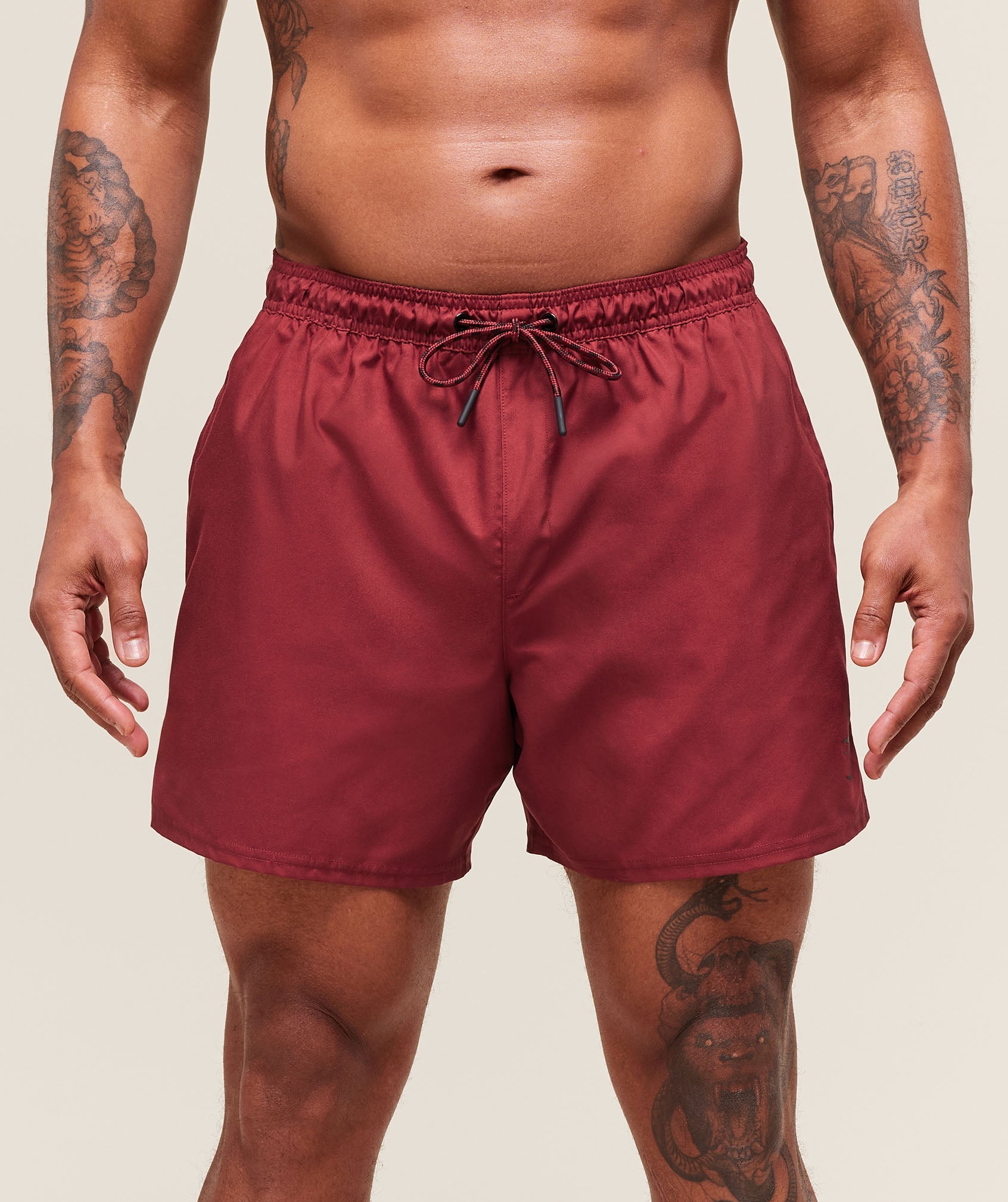 5" Swim Shorts Sets Red