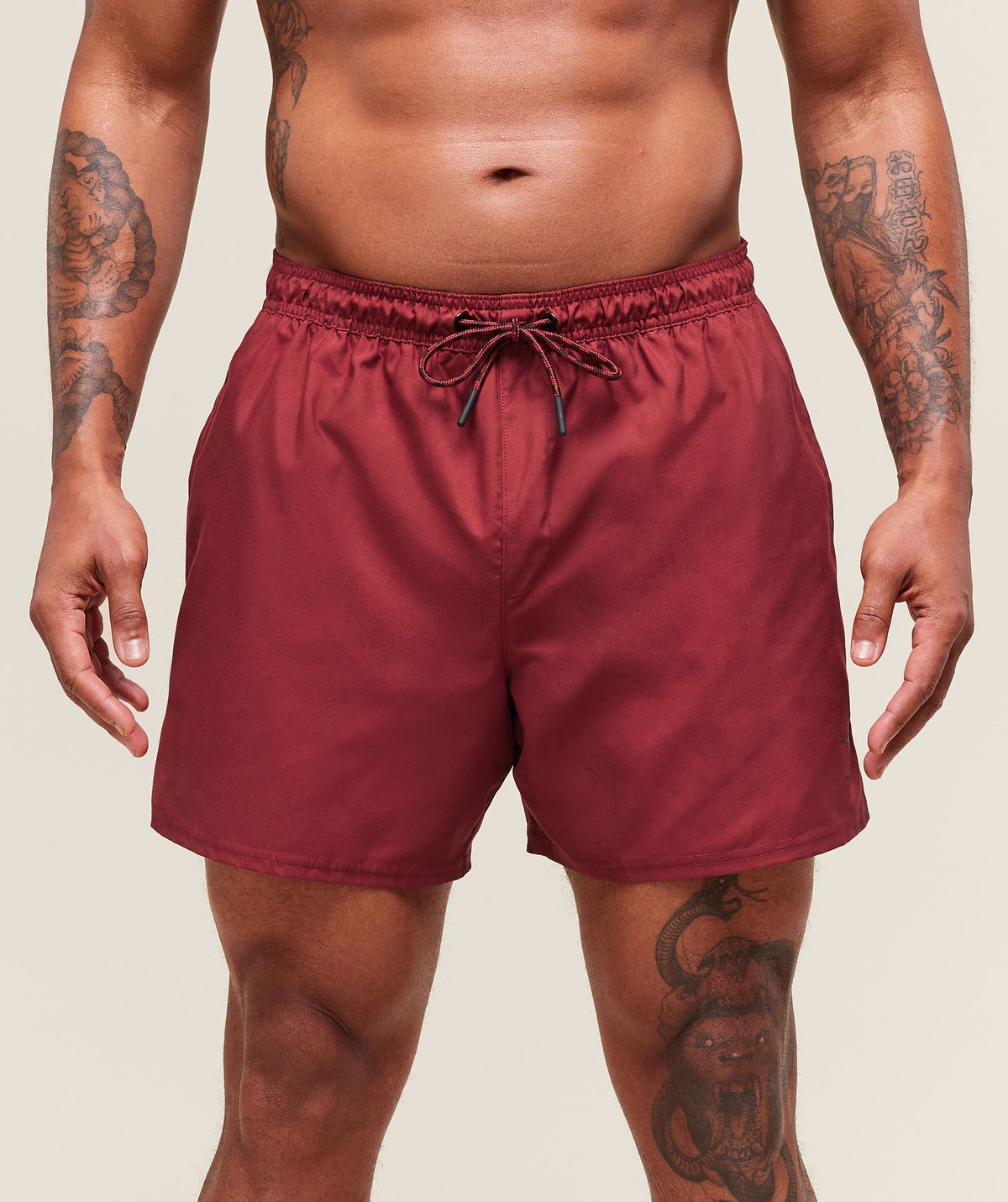 5" Swim Shorts Sets Red