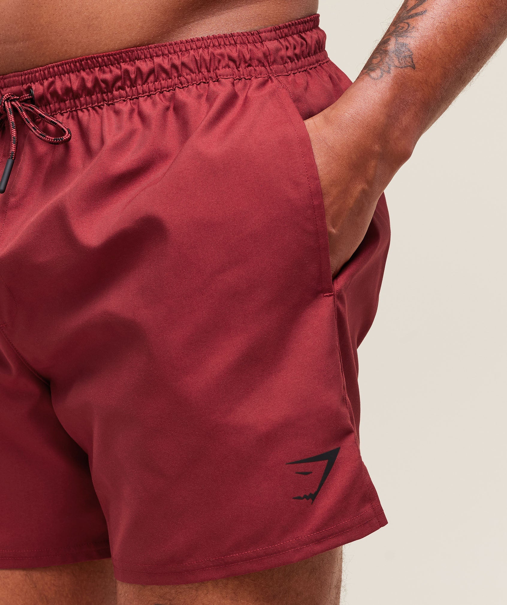 5" Swim Shorts Sets Red