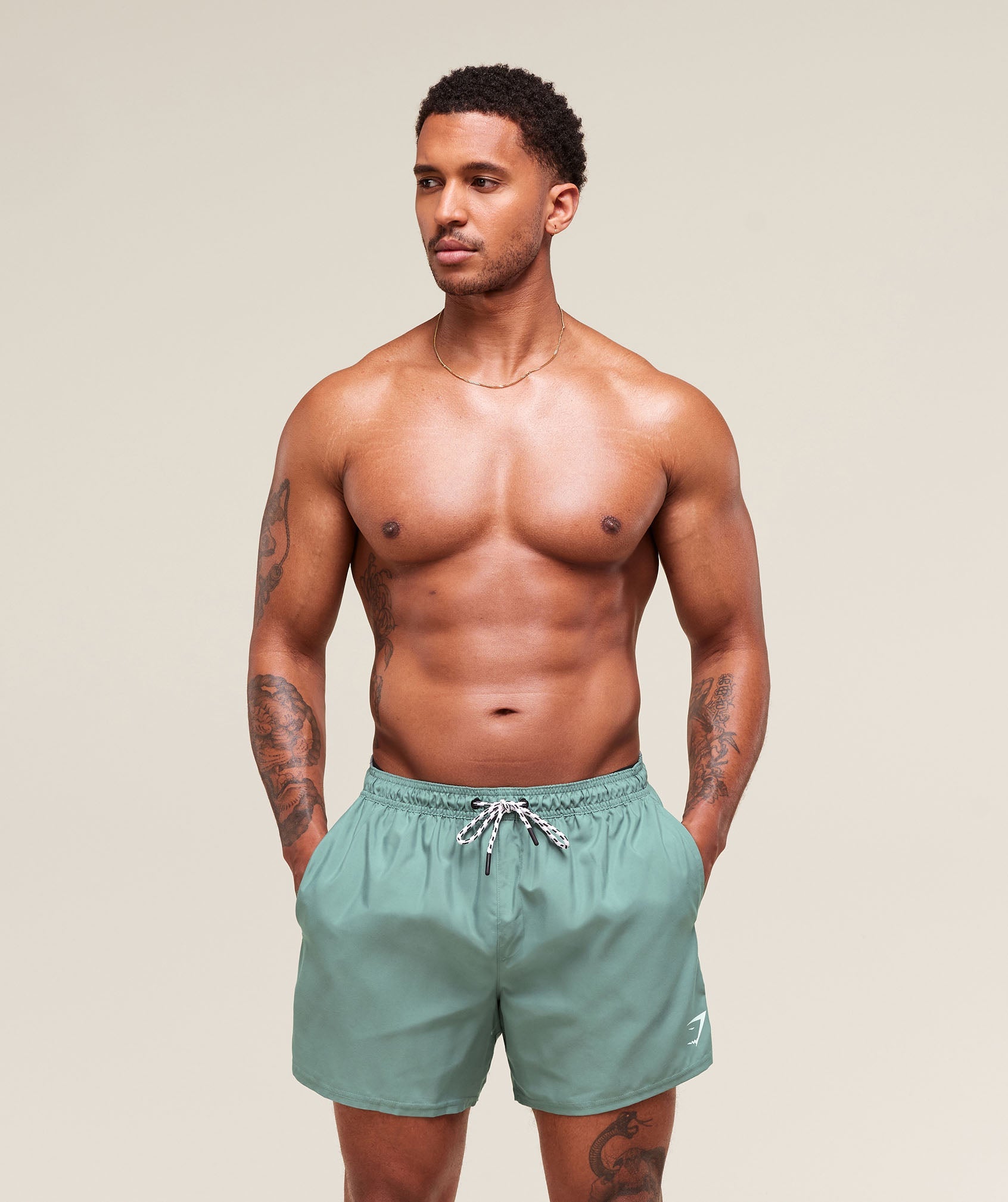 5" Swim Shorts Celeste Blue