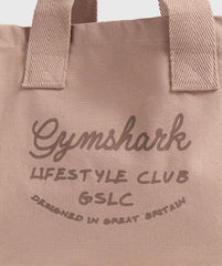 Script Oversized Tote Muted Pink