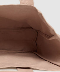 Script Oversized Tote Muted Pink