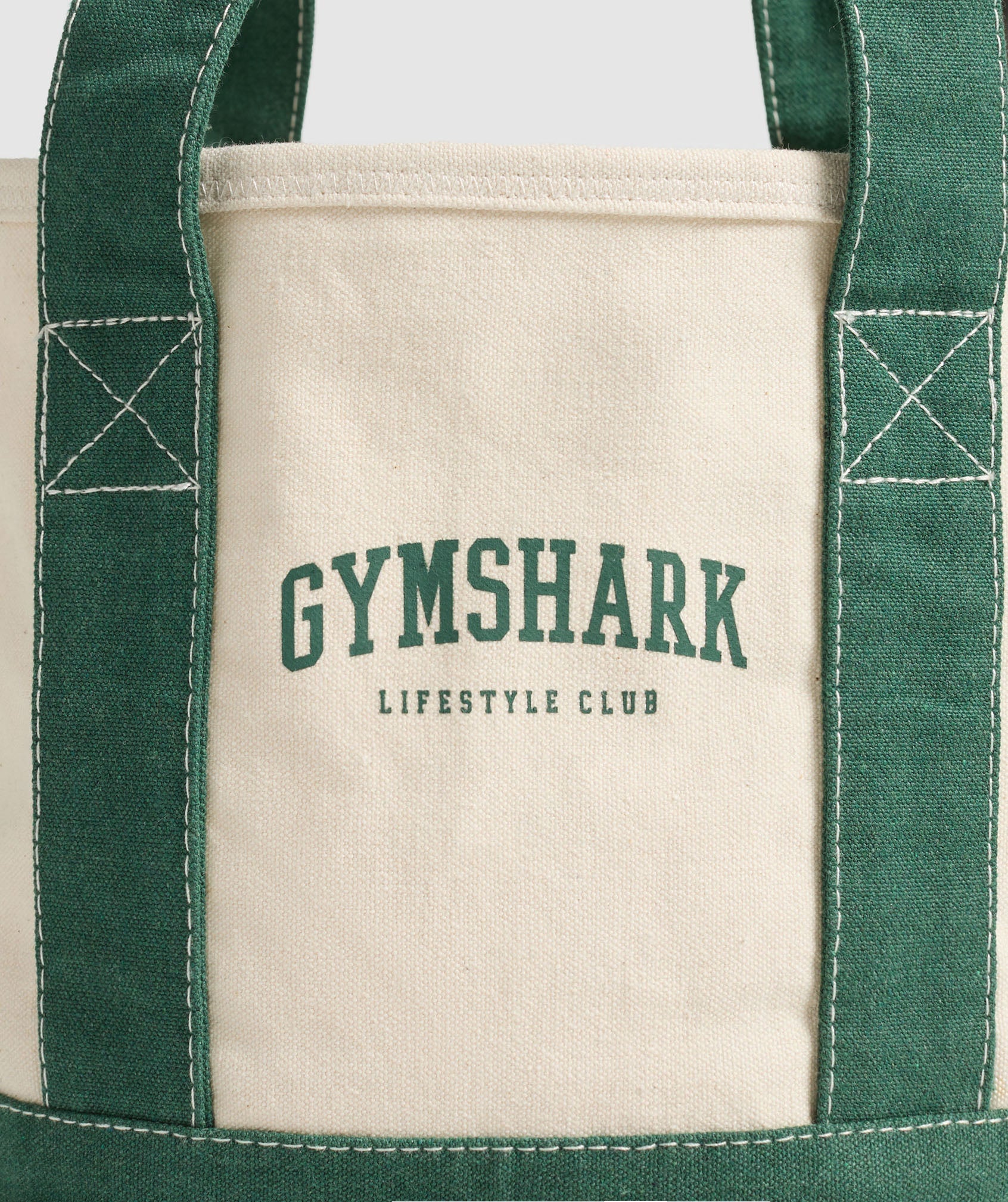 Collegiate Mini Tote Oat White/Classic Green