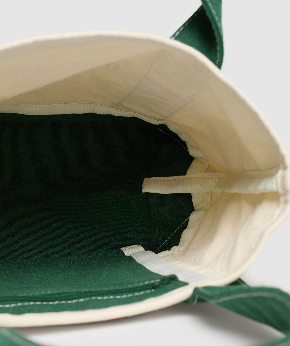 Collegiate Mini Tote Oat White/Classic Green