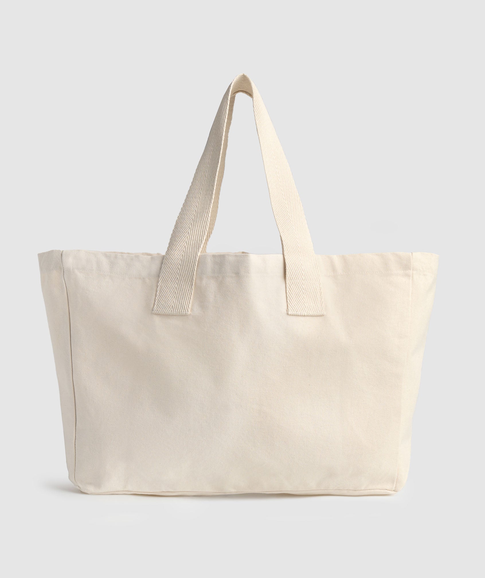 Weight Plate Oversized Tote Oat White/Carmine Red