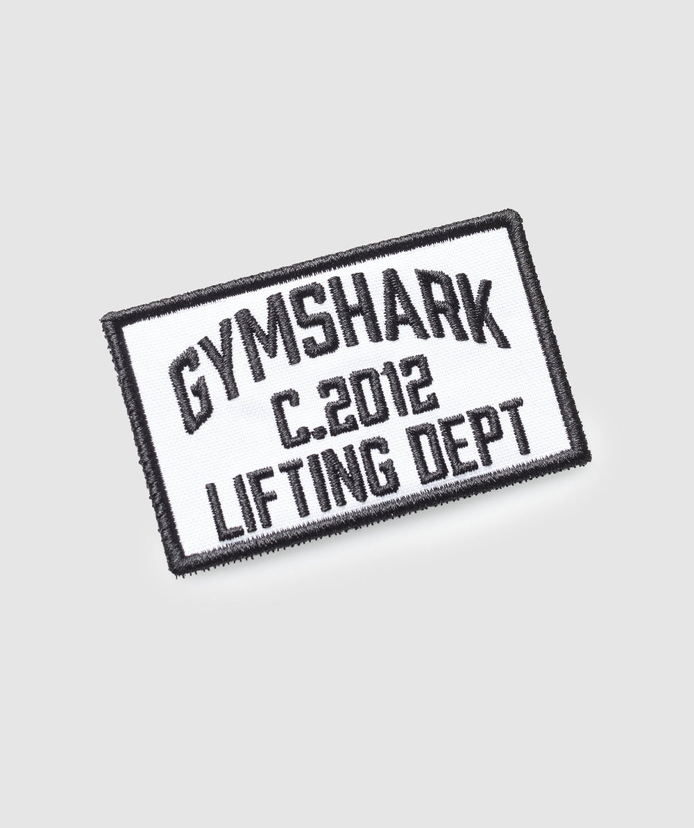 Lifting Dept Velcro Patch White