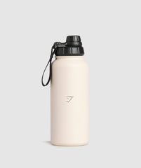 Metal Insulated Bottle 1L Oat White