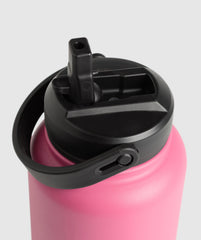 Metal Insulated Straw Bottle 1L Sunset Pink