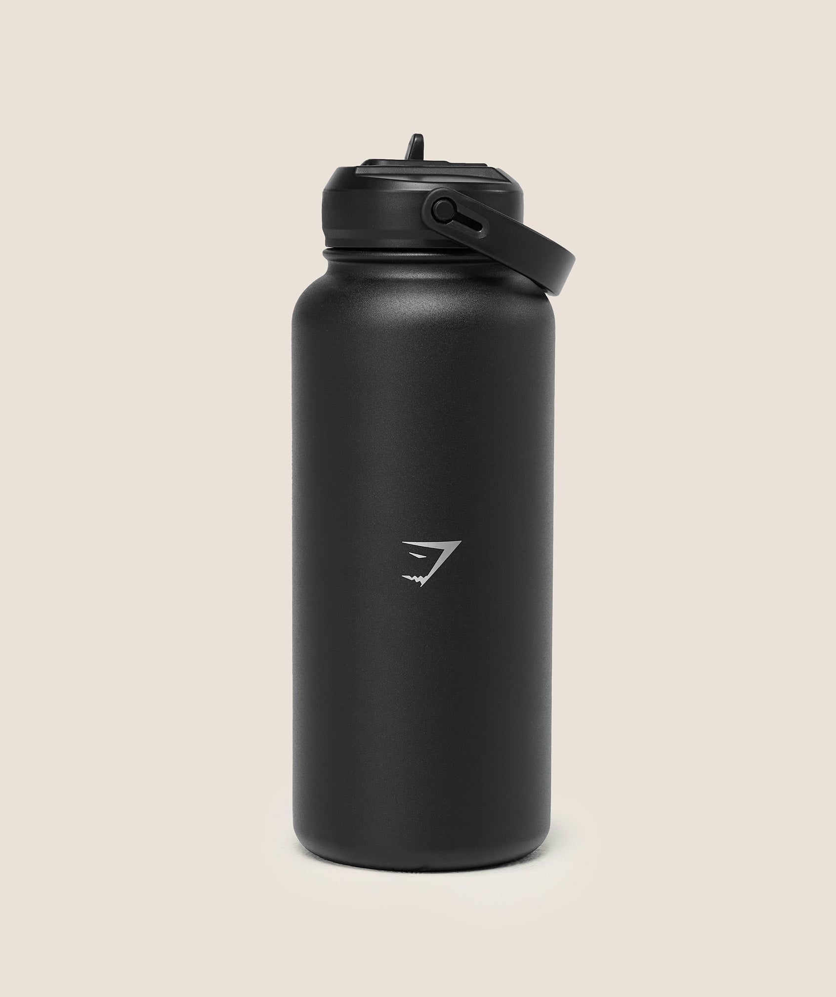 Metal Insulated Straw Bottle 1L Black