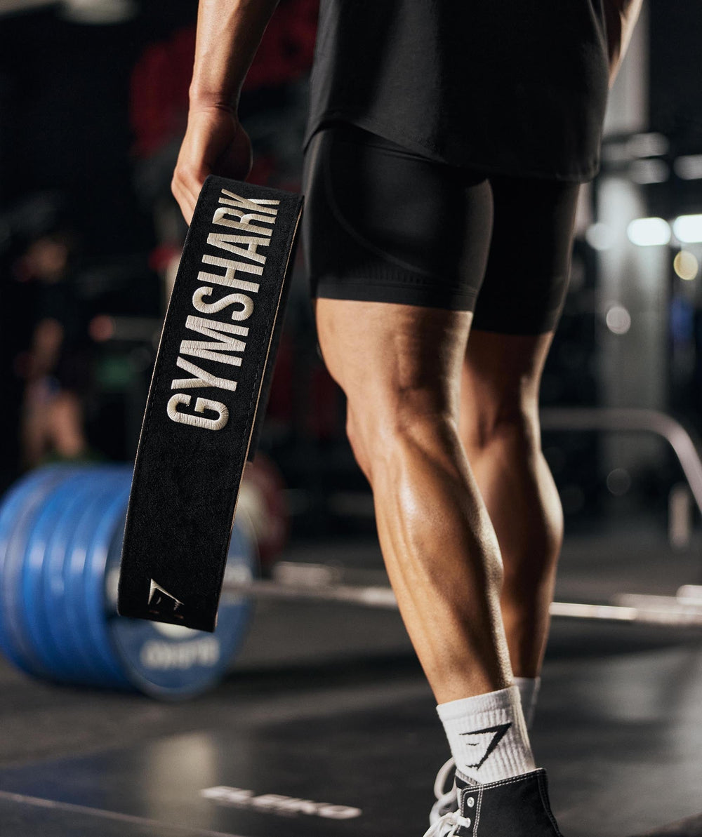 Lever Lifting Belt Black/Ecru White