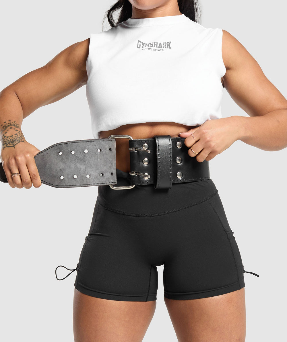 Double Prong Lifting Belt Black