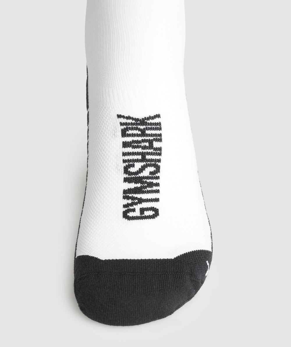 Crew Running Socks White/Black