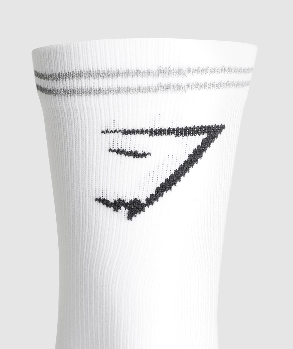 Crew Running Socks White/Black