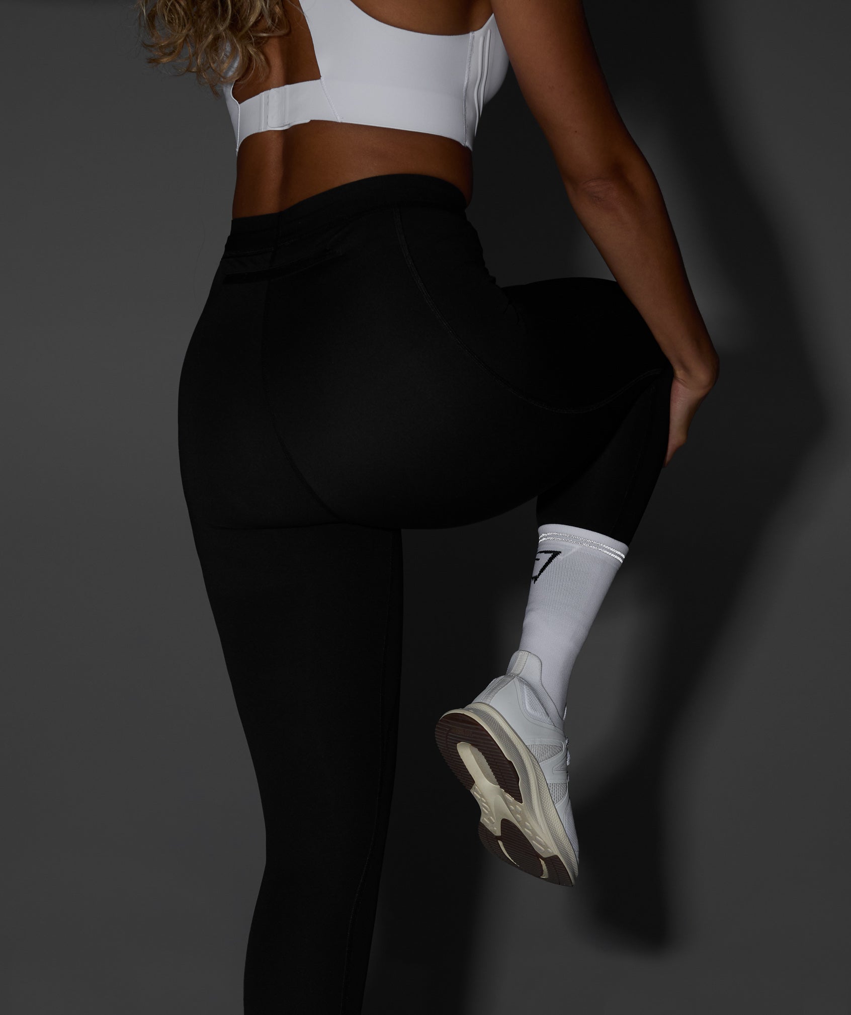Crew Running Socks White