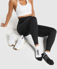 Tab Running Socks White/Black
