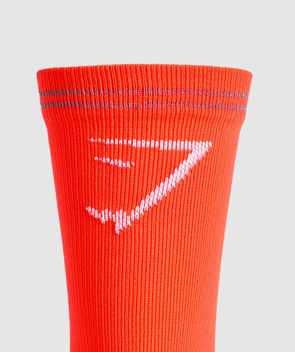 Crew Running Socks Energy Orange