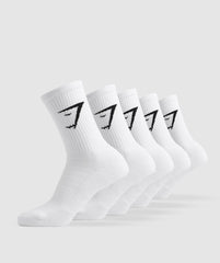 Crew Socks 5pk White