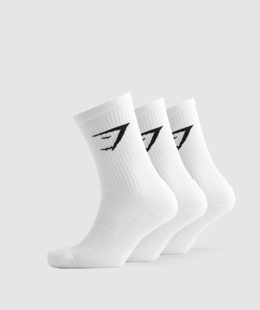 Crew Socks 3pk White