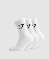 Crew Socks 3pk White