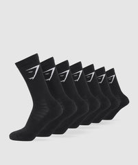 Crew Socks 7pk Black