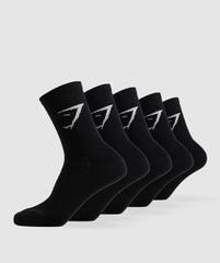 Crew Socks 5pk Black