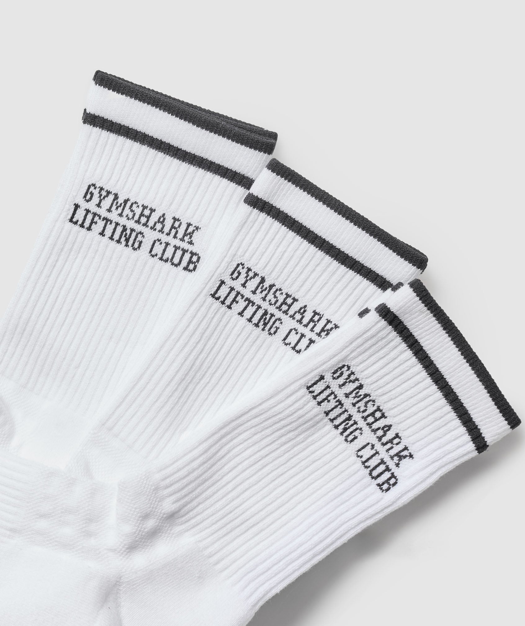 Lifting Club Graphic Crew 3pk White/Black