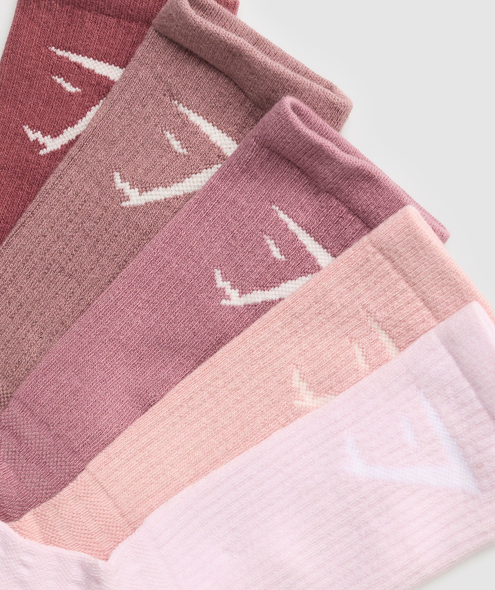Crew Socks 5pk Washed Berry Pink/Chestnut Pink/Calm Pink/Lift Pink/Ice Pink