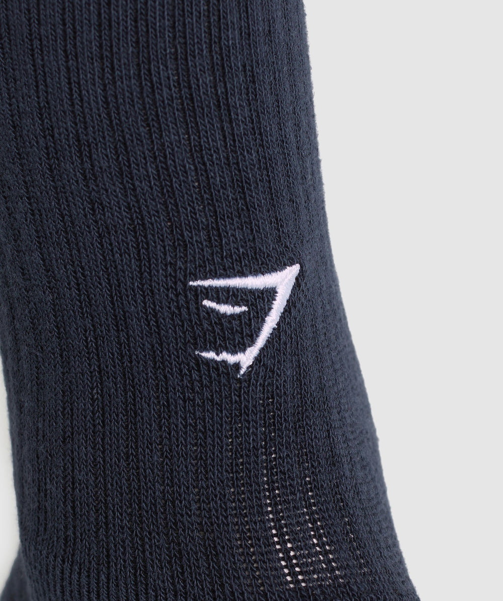 Collegiate Crew Socks 3pk White/Heavy Blue/Trail Green