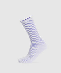 Frill Crew Single Sock Fresh Lilac/Cobalt Purple