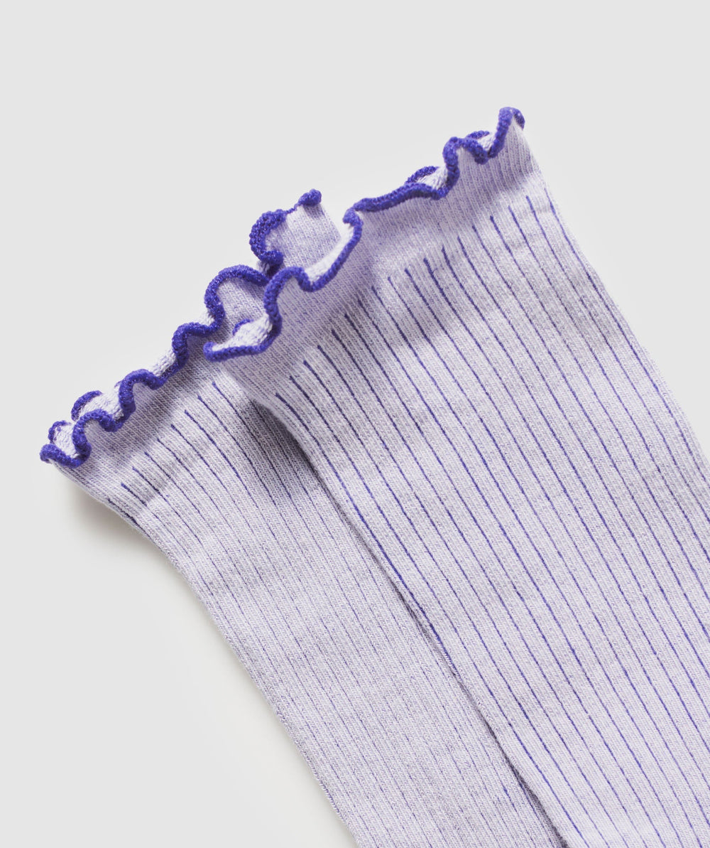 Frill Crew Single Sock Fresh Lilac/Cobalt Purple